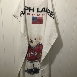 Vintage 90s Ralph Lauren Polo USA Bear Towel